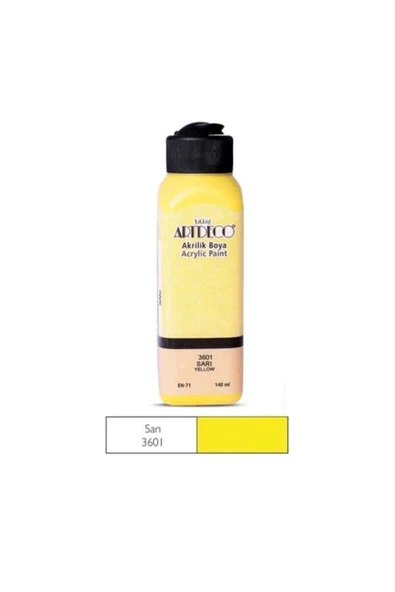 Artdeco Akrilik Boya 140ml Sarı 3601 - Resim 2