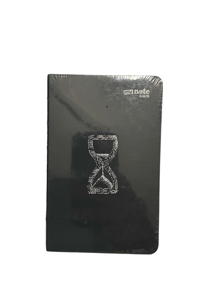 Umur Mynote Black Sırtı Açık 9x14 112yp Siyah Yaprak Çizgisiz - Kum Saati ürün görseli 1