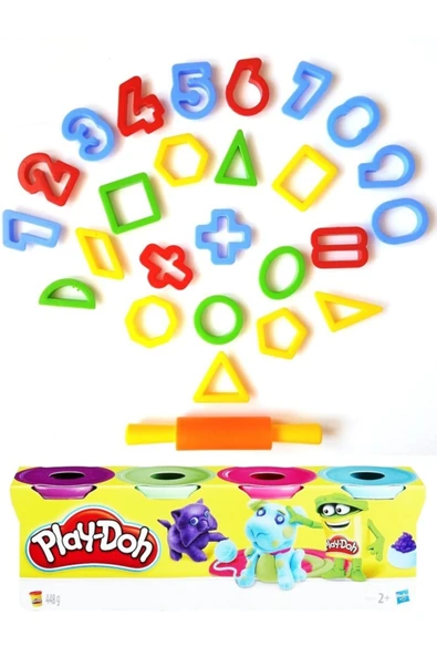 Play Doh Play-doh Orijinal Oyun Hamuru 448 Gr 4 Renk + Brons Matematik Şekiller Oyun Hamuru Kalıpları ürün görseli 1