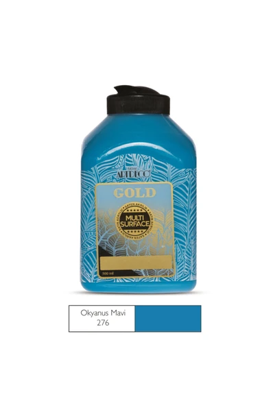 Artdeco Gold Multi Surface Akrilik Boya 500 ml. 276 OKYANUS MAVİ ürün görseli 1