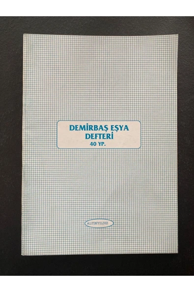 AOZ DEKOR Altınyıldız Demirbaş Eşya Defteri 40 Yaprak ürün görseli 1