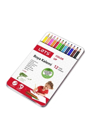 Lets Kuruboya Metal Kutu Tam Boy 12 Renk (L-4120T) ürün görseli 1