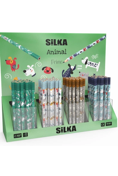 Silka 12 Li Dragon desenli jumbo Kurşun Kalem Karma renkler ürün görseli 1