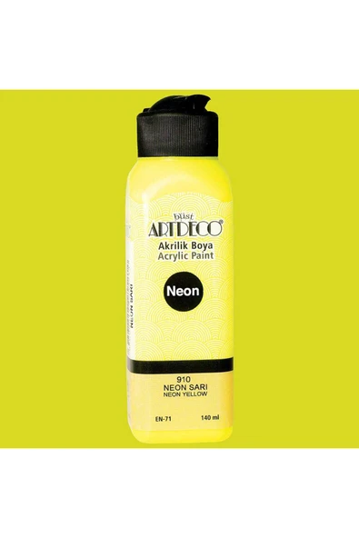 Artdeco Akrilik Boya 140ml Neon Sarı 910 ürün görseli 1