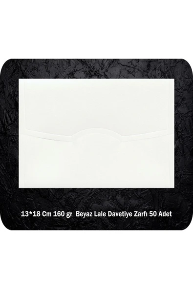 Yener Fotokopi Ile Baskıya Uygun 160 Gr.13*18 Cm Davetiye Zarfı Beyaz Lale 1. Kalite 50 Adet ürün görseli 1
