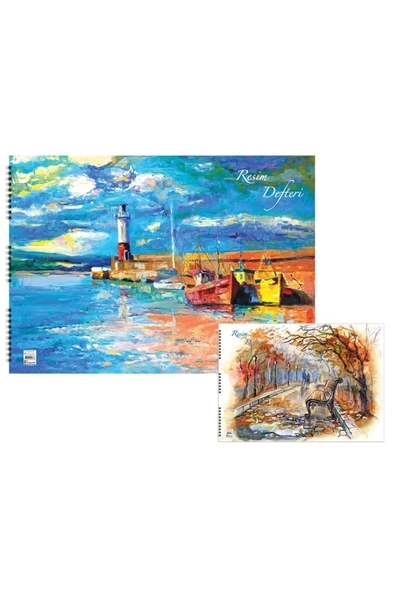 SC 15 Yaprak Spiralli Resim Defteri 25x35 Cm Asorti Kapak Renkleri ürün görseli 1