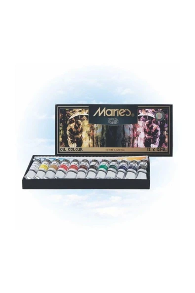 Maries Yağlı Boya 12 renk 12 ml E1381b ürün görseli 1