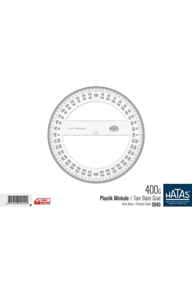 HATAS 0940 Minkale 360 Derece Tam Daire Gradlı 15 cm ürün görseli 1