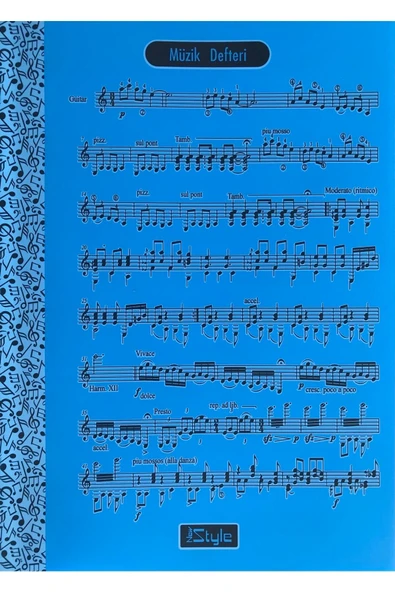 Umut New Style Plastik Kapak Dikilşli A4 40 Yp Müzik Defteri ürün görseli 1