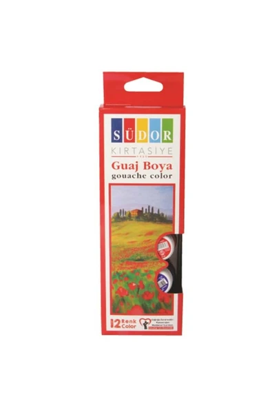 Südor Guaj Boya Şişe 12 Renk 15 ML SD525 ürün görseli 1