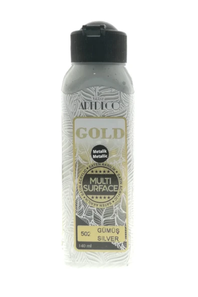 Artdeco Gold Multi Surface Satin Akrilik Boya 140ml 502 Gümüş ürün görseli 1