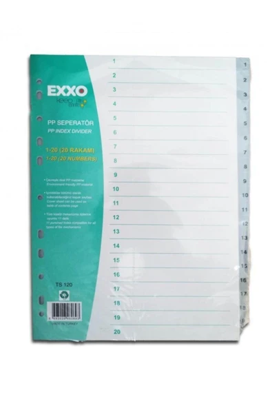 Exxo Ayraç Rakam 1-20 ürün görseli 1