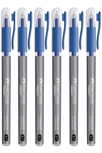 Faber Castell Faber-castell Speedx 7 Tükenmez Kalem 0.7 Mavi (6 Adet) ürün görseli 1