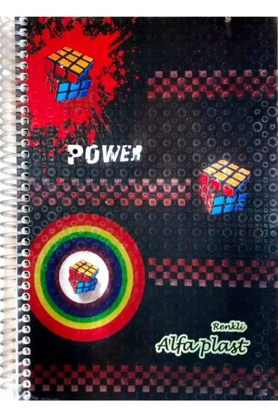 Alfa A4 160 Yaprak Spiralli Defter Renkli Plast Çizgili ürün görseli 1