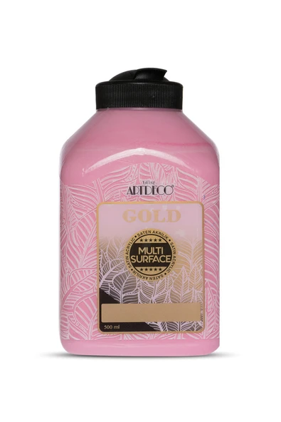 Artdeco Gold Multi Surface Saten Akrilik Boya 500ml 256 Pembe ürün görseli 1
