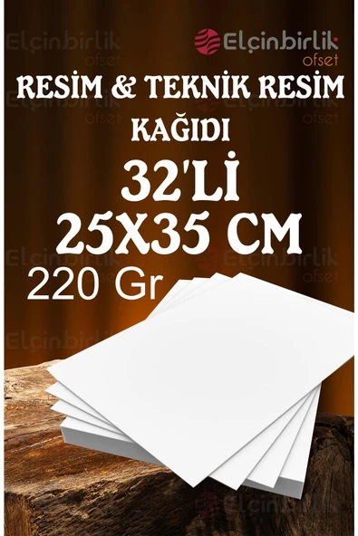 elçinbirlik Resim Ve Teknik Resim Kağıdı 25 X 35 Cm 220 Gr 32 Li ürün görseli 1