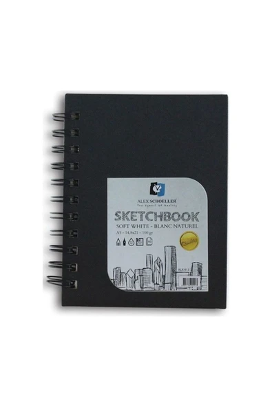 Alex Schoeller Sert Kapak Spiralli Sketchbook A5 100 Gr. 60 Yp. ürün görseli 1