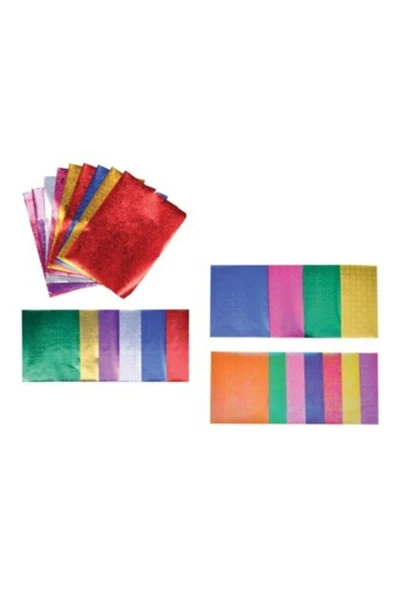 KESKİN COLOR Keskin Rainbow Yıldızlı Elişi Kağıdı, A4, 10 Adet ürün görseli 1