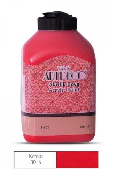 Artdeco Akrilik Boya 500ml Kırmızı / 3016 ürün görseli 1