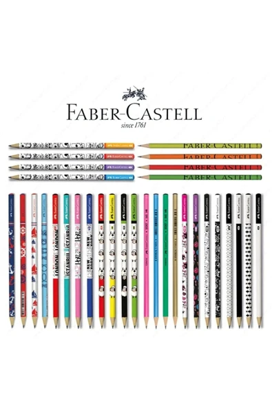 Faber Castell 24 Adet Karışık Kurşun Kalem Çeşitleri ürün görseli 1