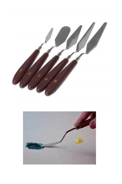 HANNAH Metal Spatula Set 5'li Palette Knıves ürün görseli 1