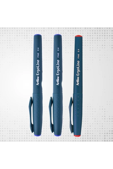 artline Mavi   Kırmızı 3'lü Ergoline 0.4 Mm 2 Adet + 1 Adet  Kalem ürün görseli 1