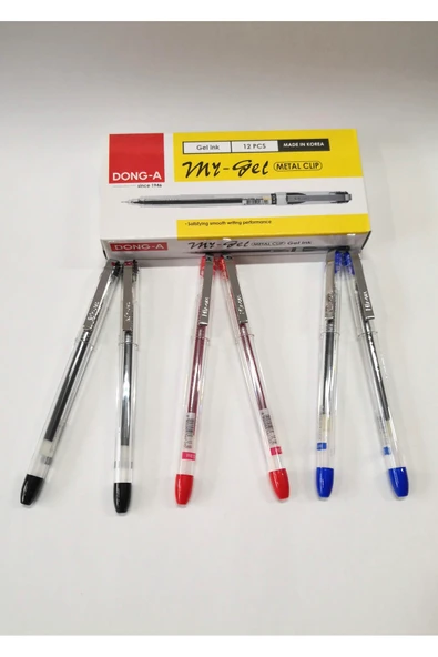 Dong-A My-Gel İğne Uçlu  Jel Kalem 0,5mm Metal Clip 6 Adet Birlikte ürün görseli 1