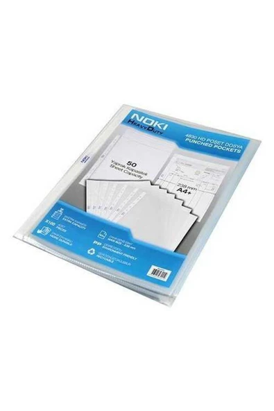 Noki A4 Poşet Dosya 100lü Paket 4830-hd ürün görseli 1