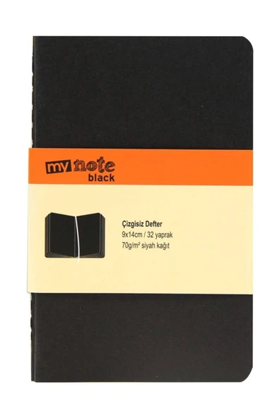Umix Mynote Siyah İkili Defter 9x14cm 32 Yaprak 70gr N:MYN106-Ç ürün görseli 1
