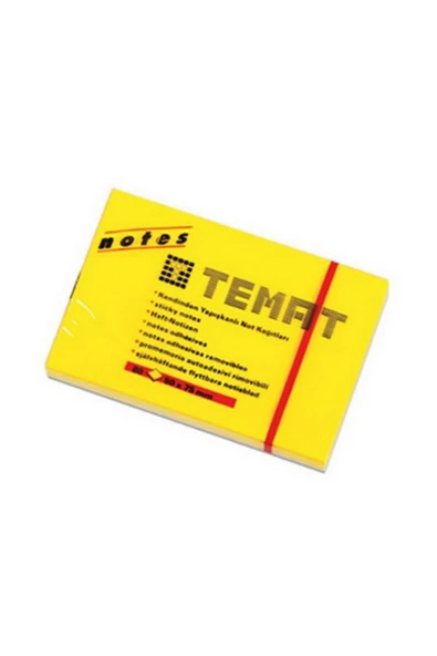 Temat Yapışkanlı Not Kağıdı 50x75 MM Fosforlu Sarı 11064 (1 Adet) ürün görseli 1
