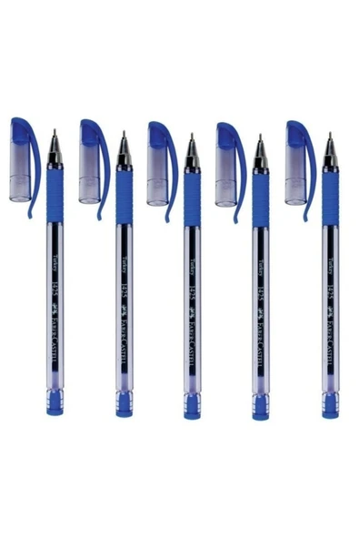 Faber Castell Iğne Uç Tükenmez Kalem Mavi 5 Adet ürün görseli 1