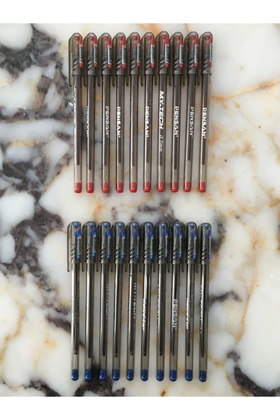 Pensan My Tech Tükenmez Kalem 0.7mm 10 Mavi - 10 Kırmızı (20 Adet) ürün görseli 1