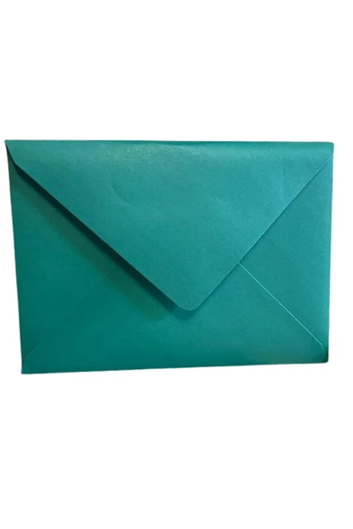 Ez&Tu Stıcker 50 Adet Davetiye Hediye Özel Günler Kartpostal Mektup Zarfı (13X18 CM) - Yeşil Renk ürün görseli 1