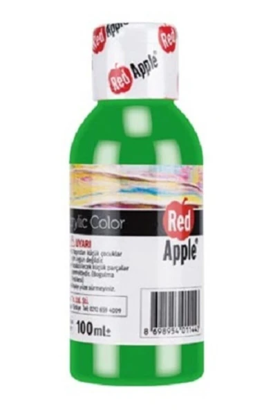 Red Apple Akrilik Boya Yeşil 100 Ml. Doğadan Ilham Alan Renkler. ürün görseli 1