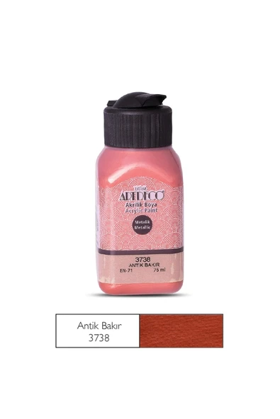 Artdeco 3738 METALİK AKRİLİK BOYA 75 ML. ANTİK BAKIR ürün görseli 1