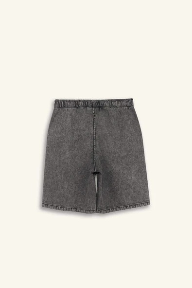 Defacto D8575 Gri Erkek Çocuk Jean Şort - Resim 9