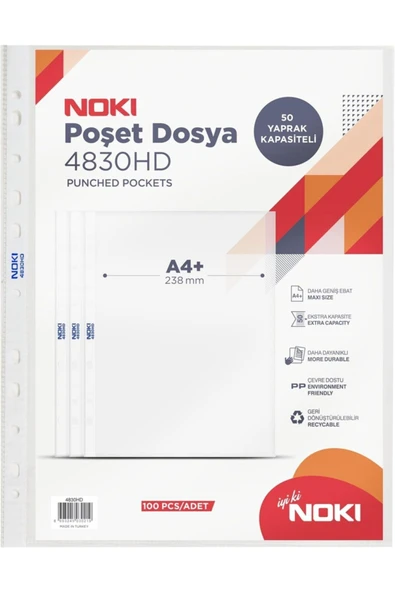 Noki 4830hd-130 Poşet Dosya Kristal Renkli Mavi ürün görseli 1