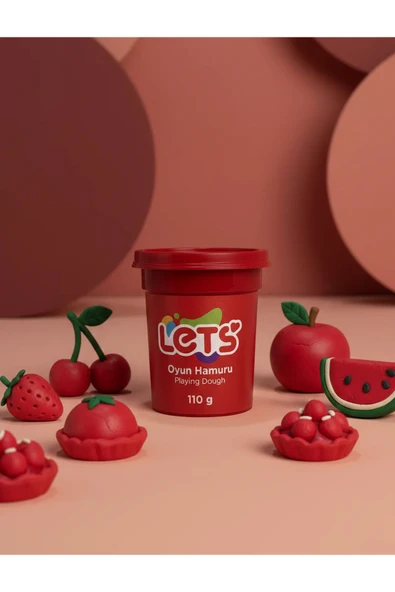 Lets Oyun Hamuru Kırmızı Tekli 110g ürün görseli 1