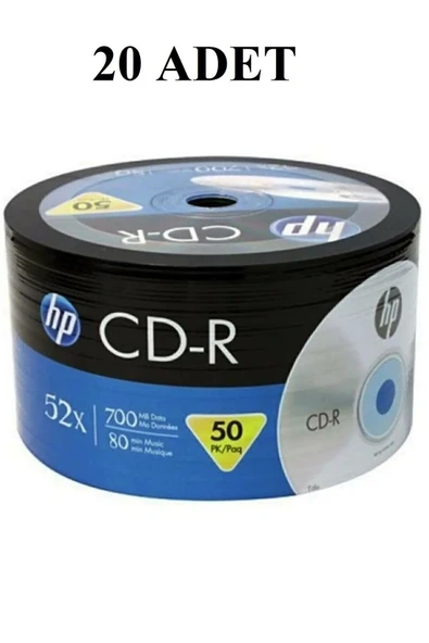 ÜSKÜDAR MARKET Hp Cd-r 700 Mb Boş Cd (20 Adet) ürün görseli 1