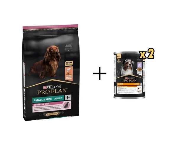 Pro Plan Somonlu Küçük Irk Köpek Maması 7 Kg + 2 Adet Pro Plan Everyday Nutrition Hindili Köpek Konservesi 400 Gr ürün görseli 1
