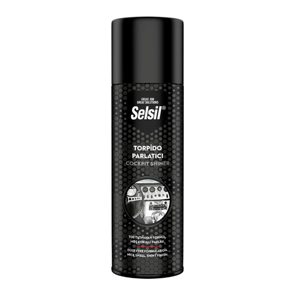 SELSİL OTO - ARAÇ TORPİDO PARLATICI SPREY 200ML HOŞ KOKULU - PARLAK - TOZ TUTMAYAN FORMÜL (5224) ürün görseli 1