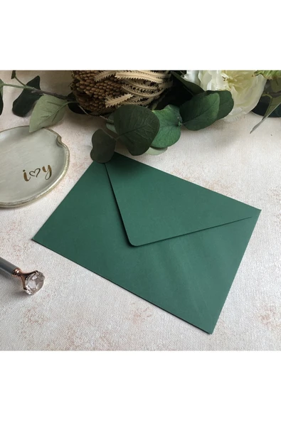 Norm Design 50 Adet Yeşil Davetiye Zarfı, Kaliteli Mektup Zarf 13x18 Cm (110GR) ürün görseli 1