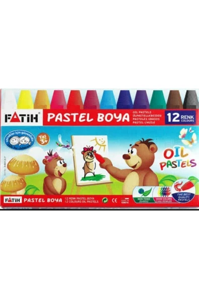DBH SHOPPİNG Fatih Yağlı Pastel Boya 12'li Set - Yumuşak Sürüşlü Canlı Renkler ürün görseli 1