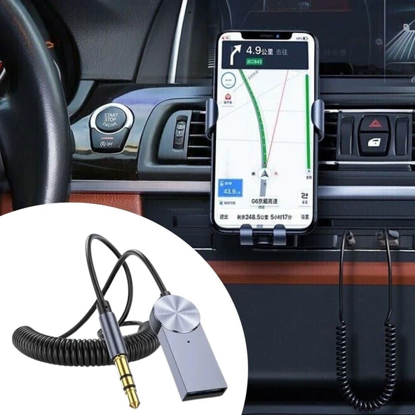Araba için Bluetooth Aux Alıcısı Wireless Araç Kiti (5224) ürün görseli 1