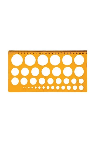 Ark Plastik Daire Şablonu Cetveli 1-36 mm 25 cm 085 ürün görseli 1