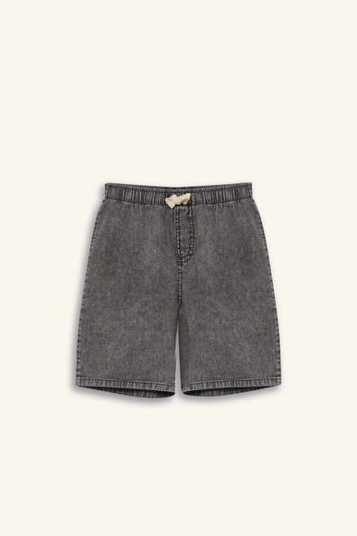 Defacto D8575 Gri Erkek Çocuk Jean Şort - Resim 7