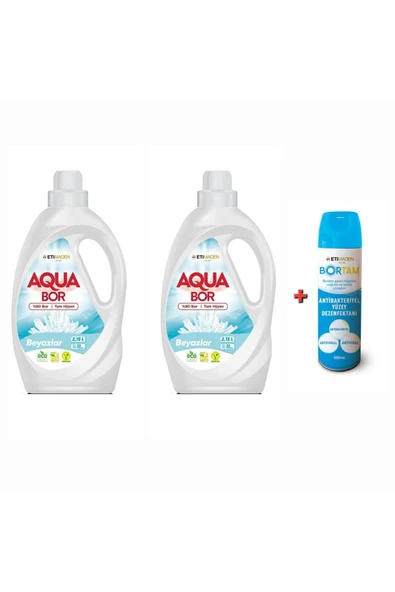 DOĞAL MİNERALLİ BEYAZLAR İÇİN SIVI ÇAMAŞIR MAKİNASI DETERJANI SIVI 2*2.15L 66 YIKAMA+ DEZENFEKTAN ürün görseli 1
