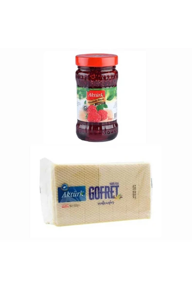 380 Gr Ahududu Reçeli̇ Ve Aktürk Vani̇lyali 200 Gr Gofret ürün görseli 1