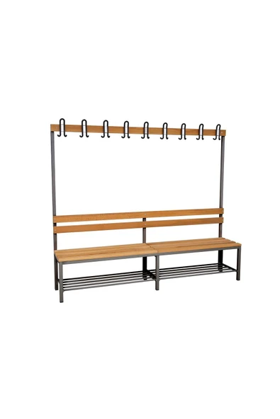 Furni24 Ayakkabılıklı 6 Ayaklı Tek Taraflı Bank, 9 Kanca, 200x43x170 Cm, Spor Bankı ürün görseli 1