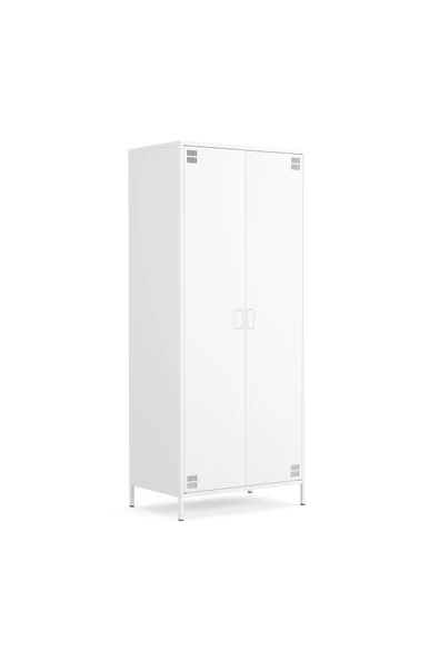 Furni24 Pera Metal Elbise Dolabı, Soyunma Dolabı, İki Kapılı, 80,50 x 50 x 189,50 cm ürün görseli 1